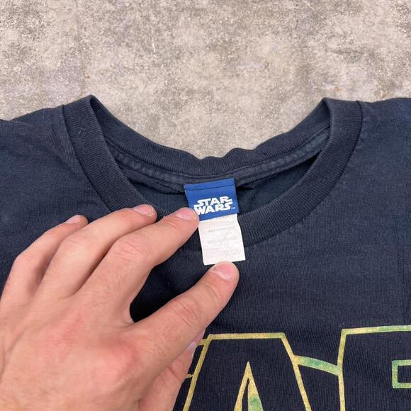 vintage star wars darth vader faded black movie shirt size large - Picture 3 of 3